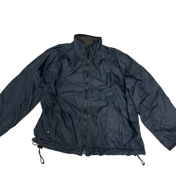 Structure Vintage Reversible Mens Fleece & Nylon Jacket Blue & Gray Size XL - Picture 3 of 16